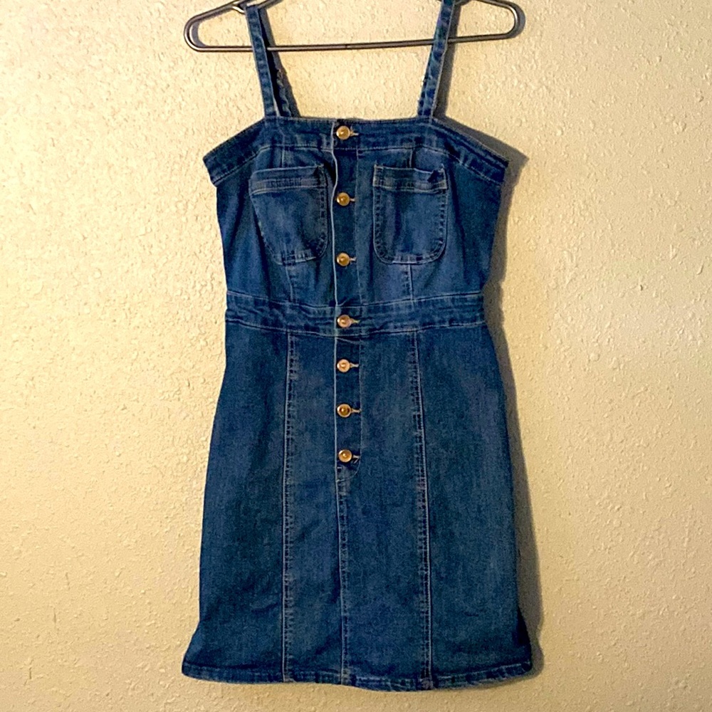 Charlotte Russe Denim Jumper Dress